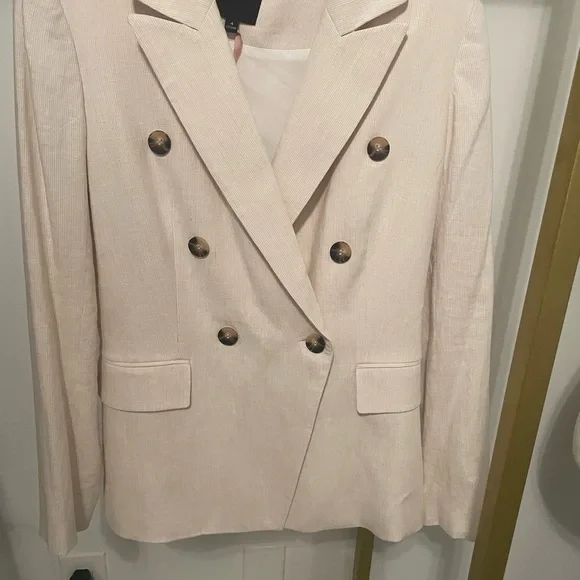 Alex Marie Light Pink Double-Breasted Blazer - Picture 9 of 9